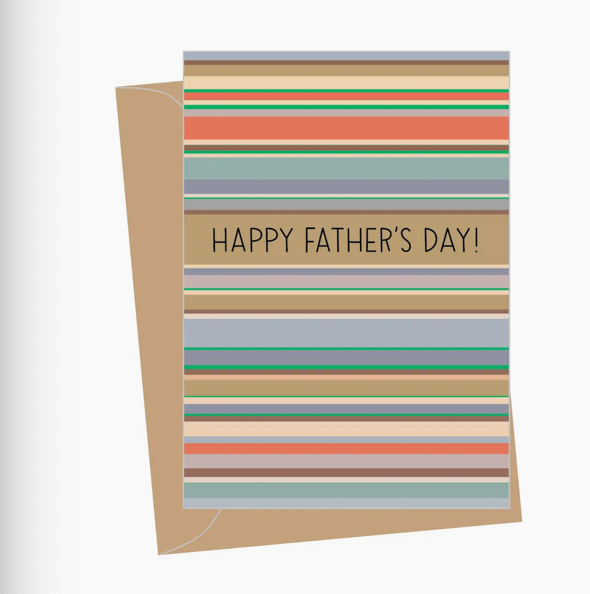 A2 - Mini Father's Day Modern Stripes, Folded Enclosure Cards