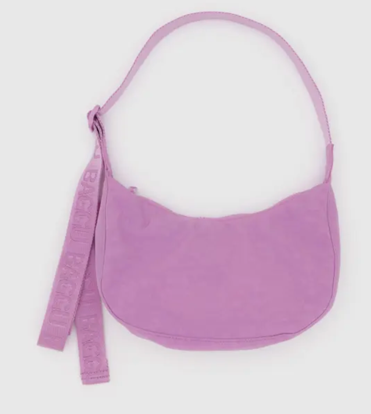 BAGGU- Small Nylon Crescent Bag- Peony