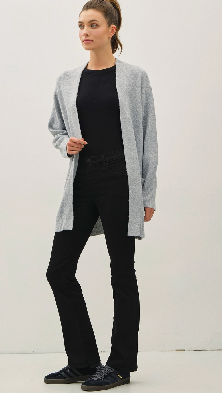 CARDIGAN- 65063- Grey-L