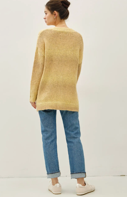 CARDIGAN- wool- 64542-Butter-S/M