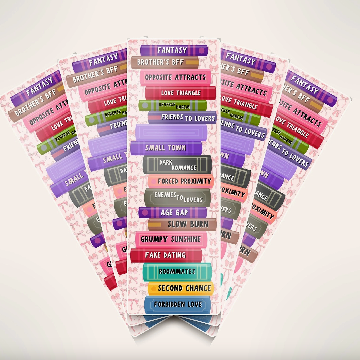 PB- Romance Trope Stack Bookmark
