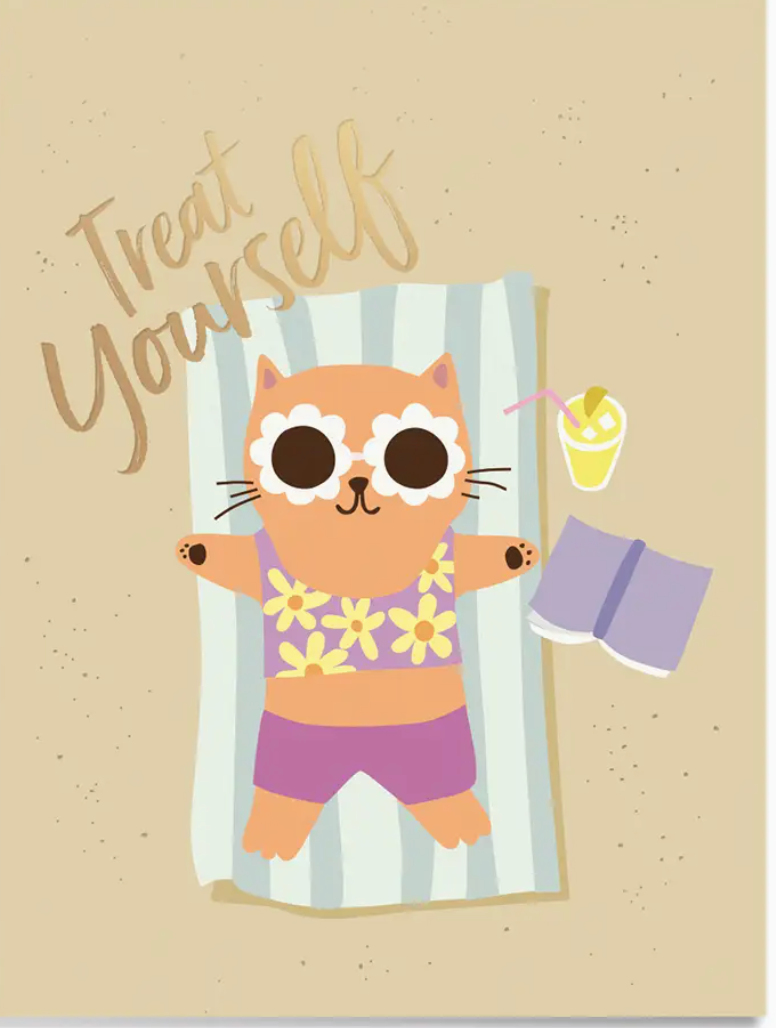 GOAW- Beach Cat Greeting Card