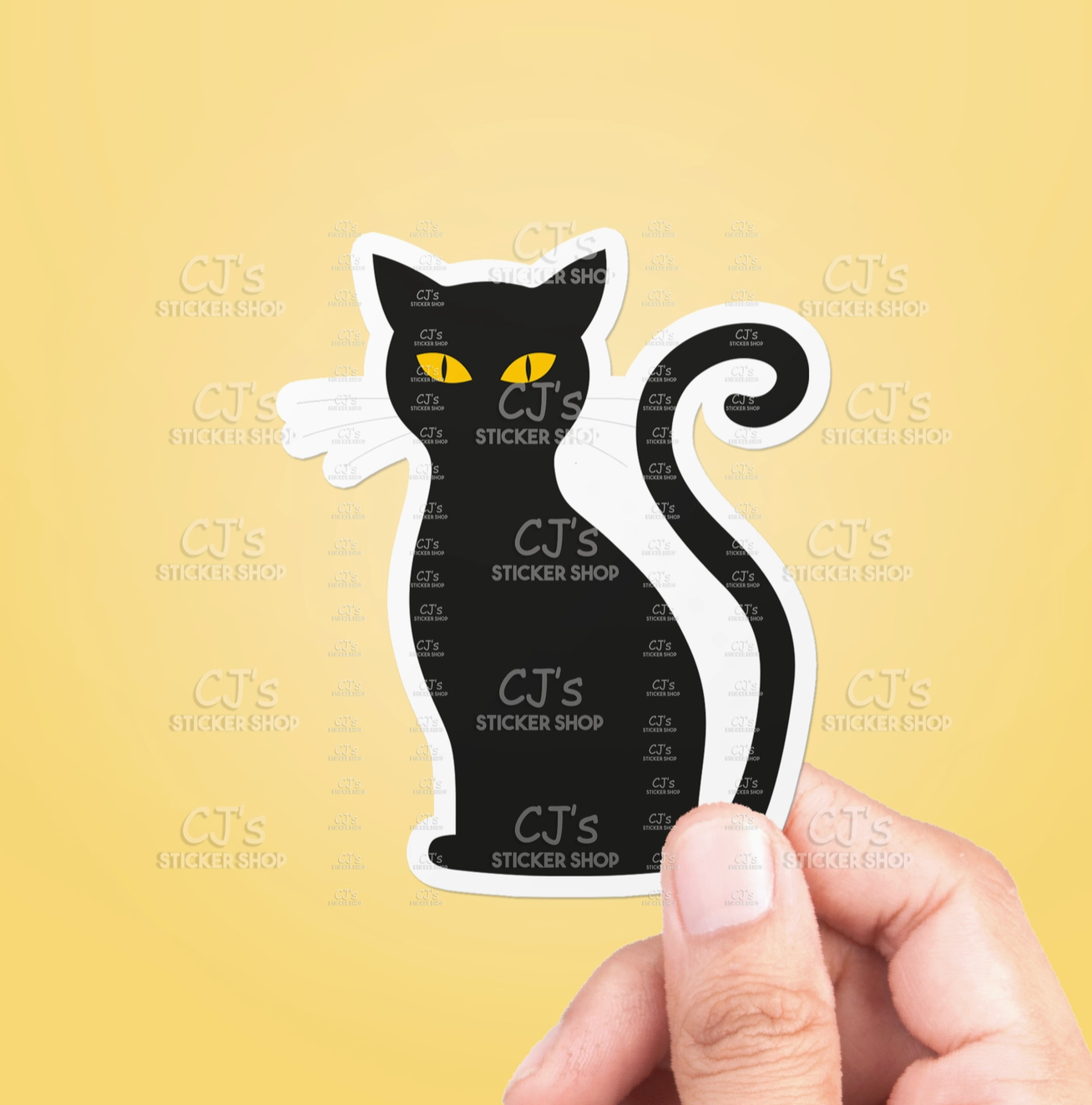 CJ's Vinyl Stickes- Black Cat Sticker