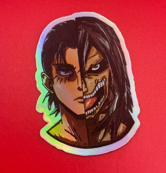 EPA- Eren Yeager Attack On Titan Holo Sticker