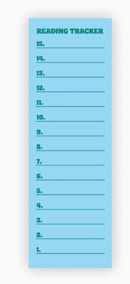 PS - Book Tower Reading Tracker Bookmark