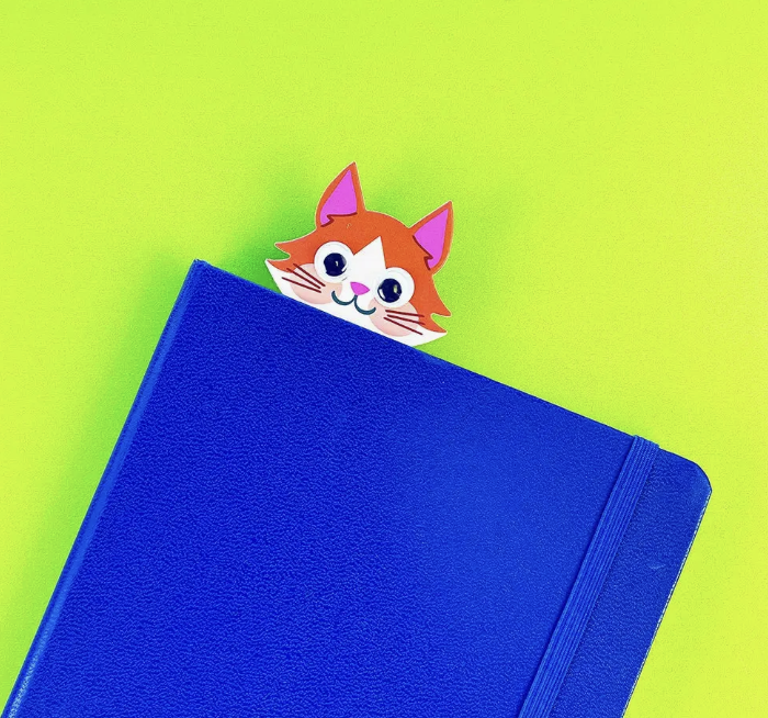 PS - Purrfectly Poised Googly Eye Bookmark