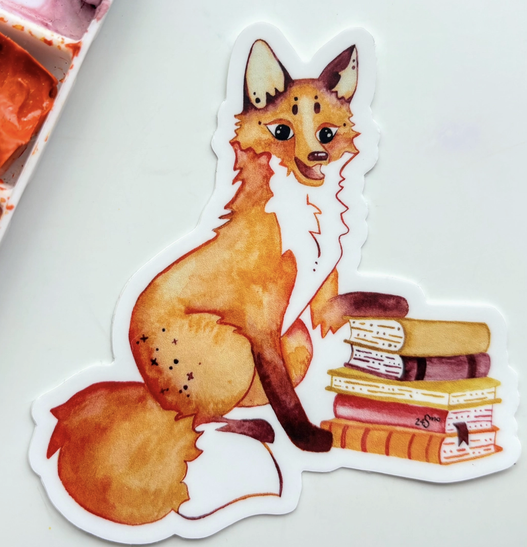 OW - Reading Fox Vinyl Sticker