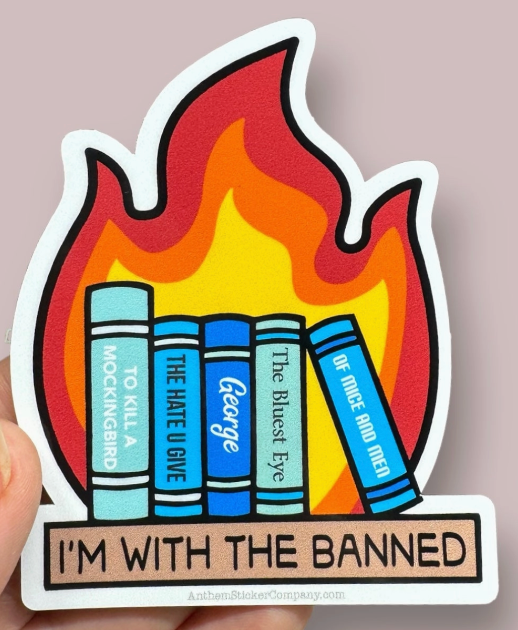 ASC - I'm with the Banned Books Vinyl Sticker
