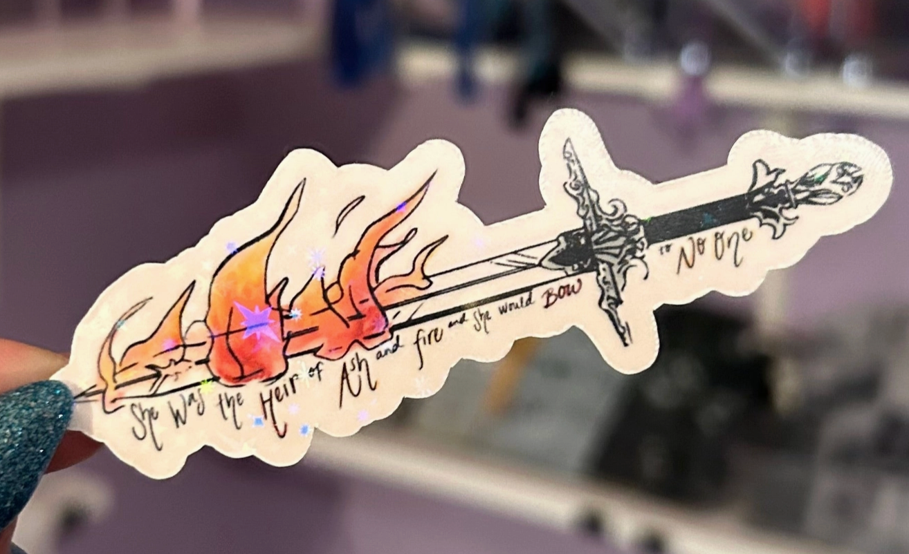 AN - Tog Ash and Fire Sword Sticker
