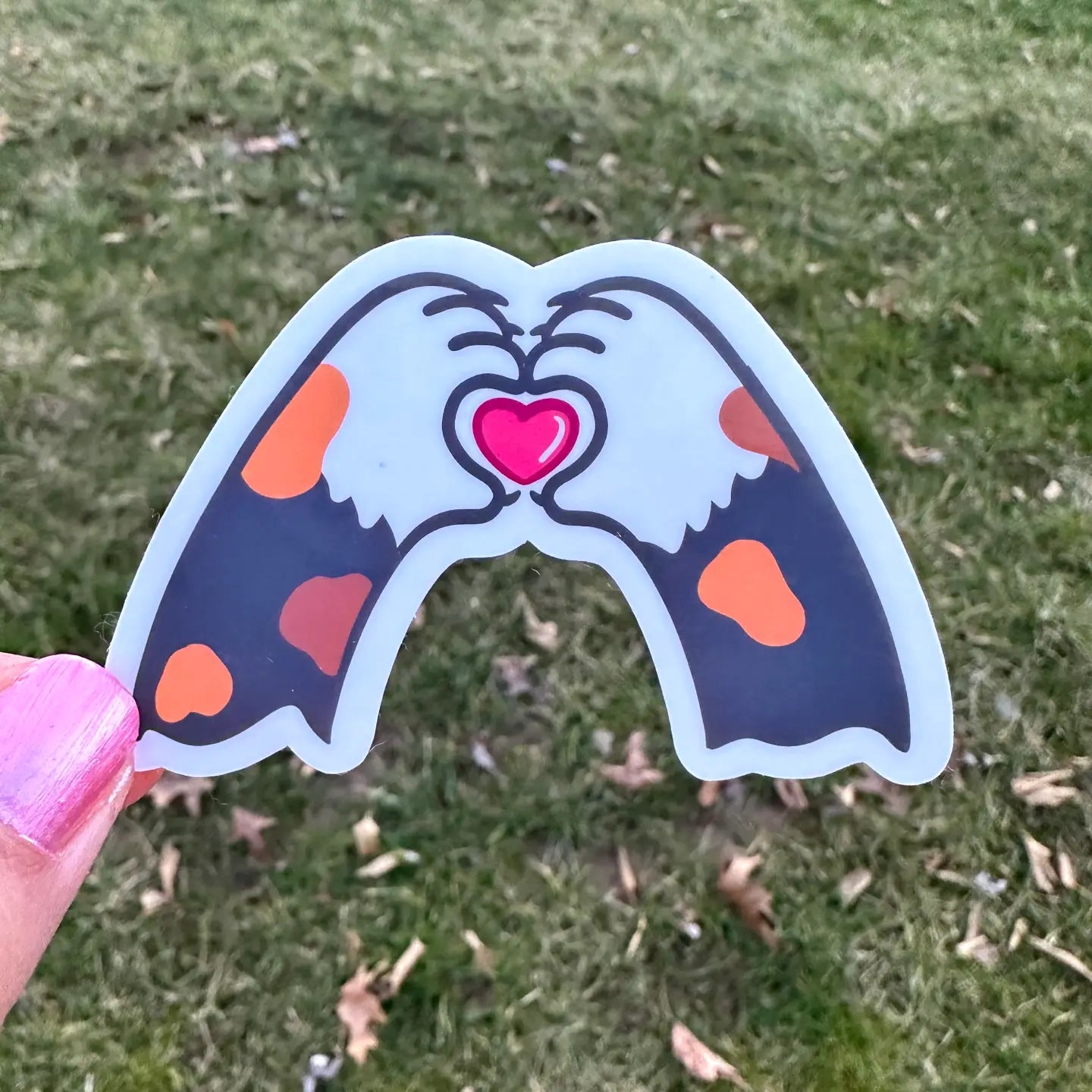 FD- Heart Hands Cat Sticker