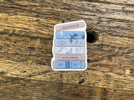 WW - Purple Dragon Bookstack - sticker