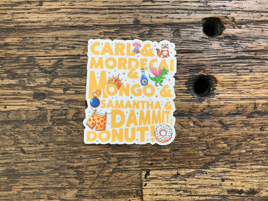 WW - Dungeon Crawler Carl Names - sticker