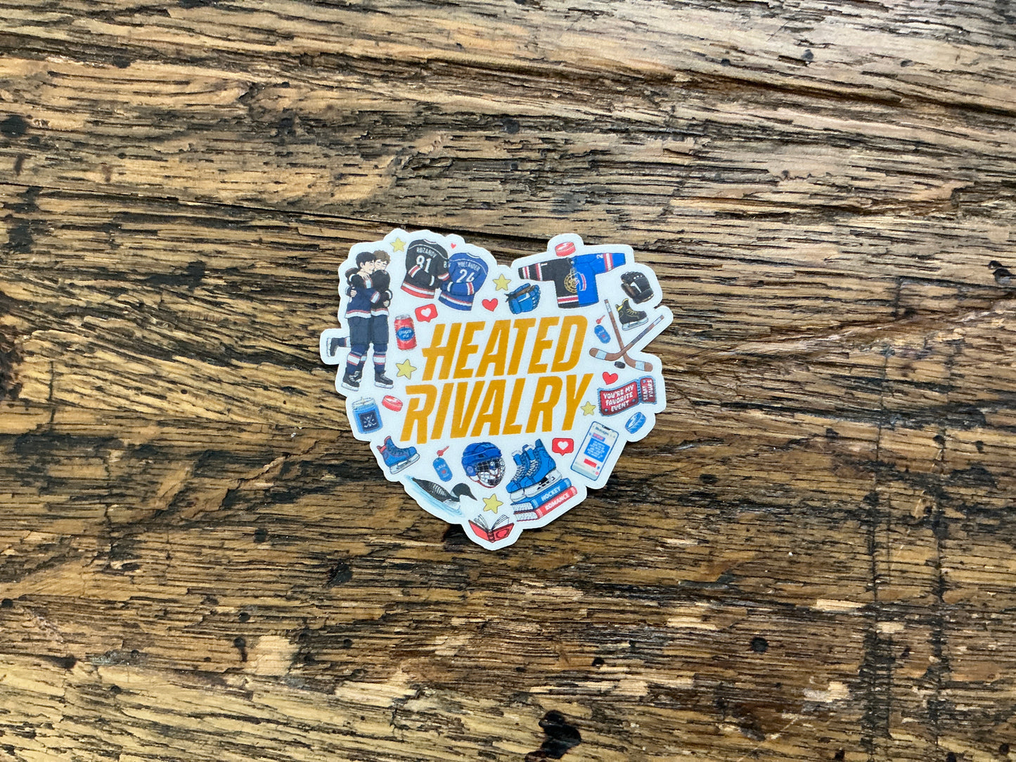 WW - Heart Collage Logo - Heated Rivalry Sticker