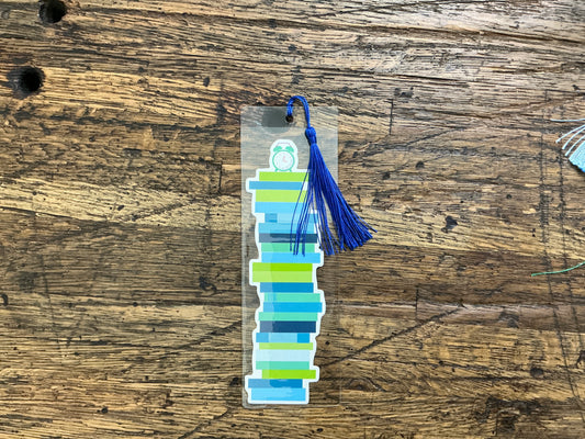 BOOKMARK - Green Alarm Clock w/ Tassel