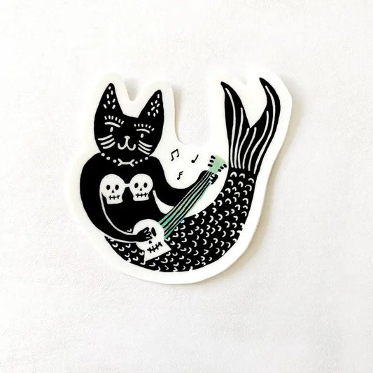 CCS - Skeleton Cat Mermaid Sticker