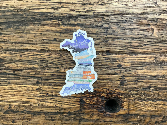 WW - Map - A Court Of Thorns And Roses - sticker