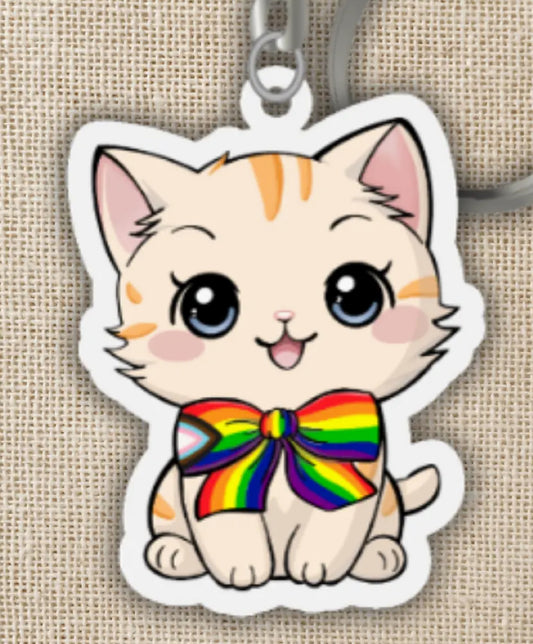 WE - Pride Kitten Keychain