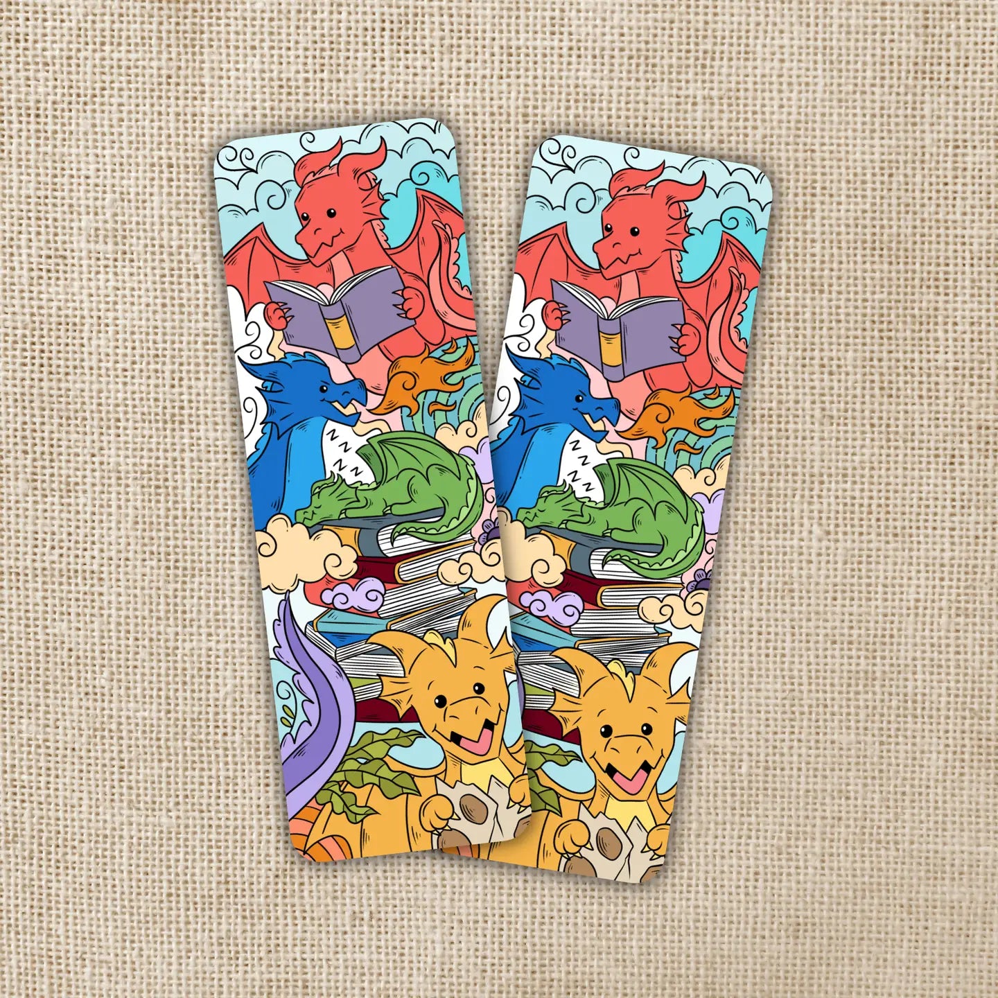 WE - Reading Dragon Pile Bookmark