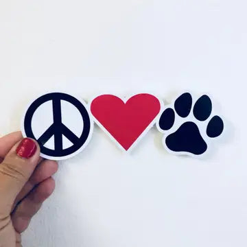 ASC - Peace Love Dog Sticker