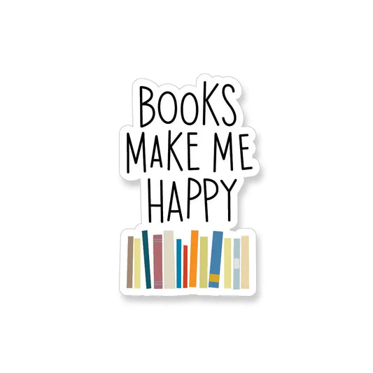 A2 - Books Make Me Happy Vinyl Sticker