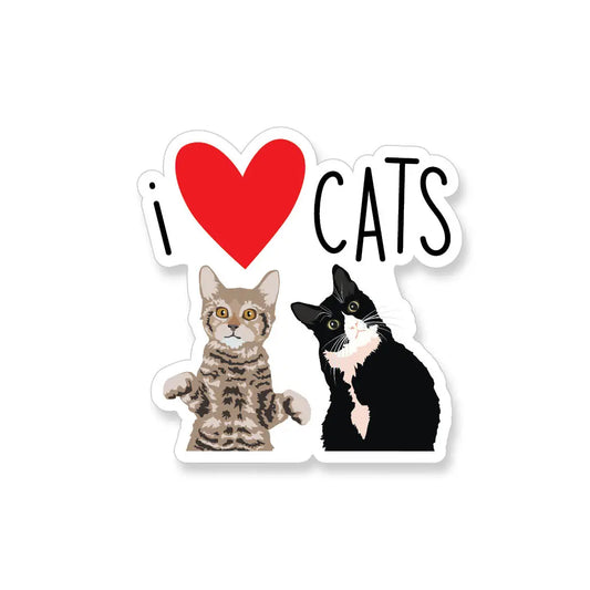 A2 - I Love Cats Vinyl Sticker