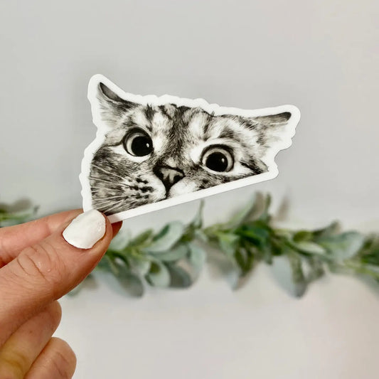 BM - Peeking Cat Sticker