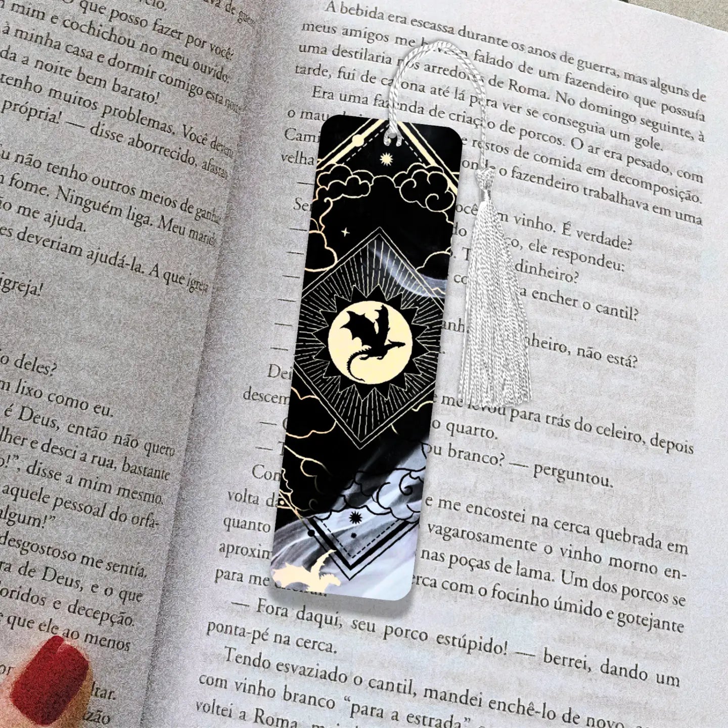 AN - Onyx Storm Inspired Metal Bookmark