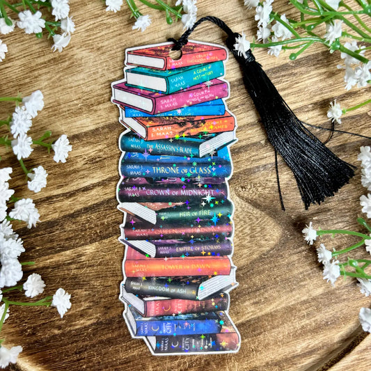 AN - Sjm Books Bookstack Cardstock Bookmark