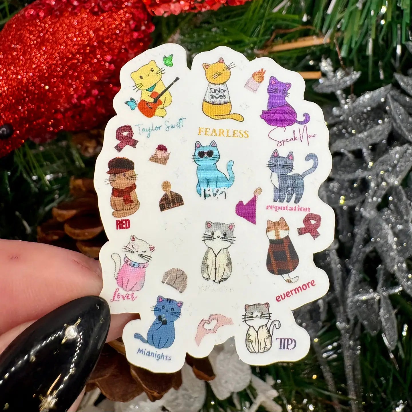 AN - Swiftie Kitties Clear Finish Sticker