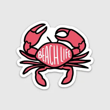BP - Crab Beach Life Sticker