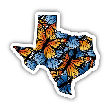 BM - Texas Butterfly Pattern Sticker