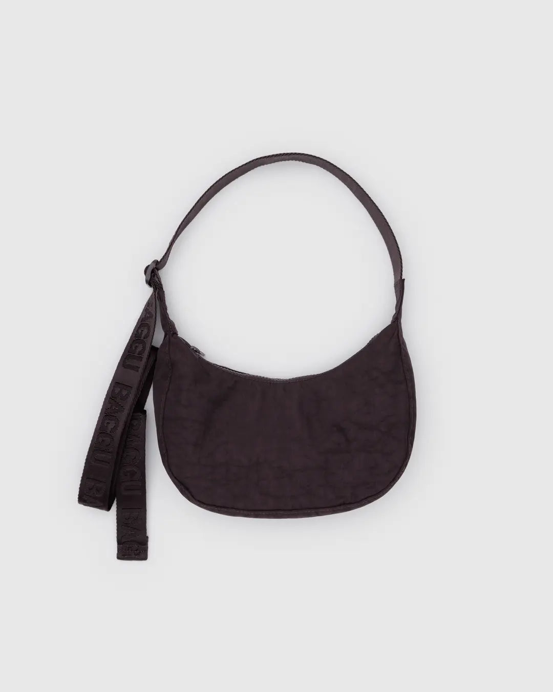BAGGU - Small Nylon Crescent Bag, Chocolate Plum