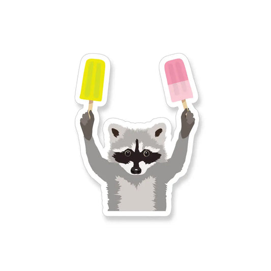 A2 - Raccoon with Paletas Vinyl Sticker