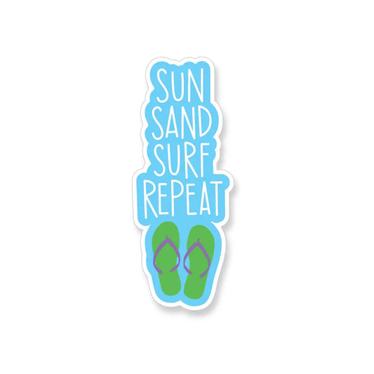 A2 - Summer Sun Sand Surf Repeat Vinyl Sticker