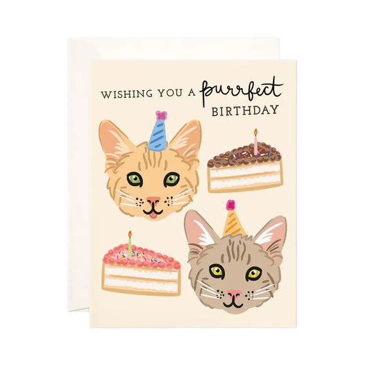 BWS - Purrfect Birthday Greeting Card - Punny Birthday Card