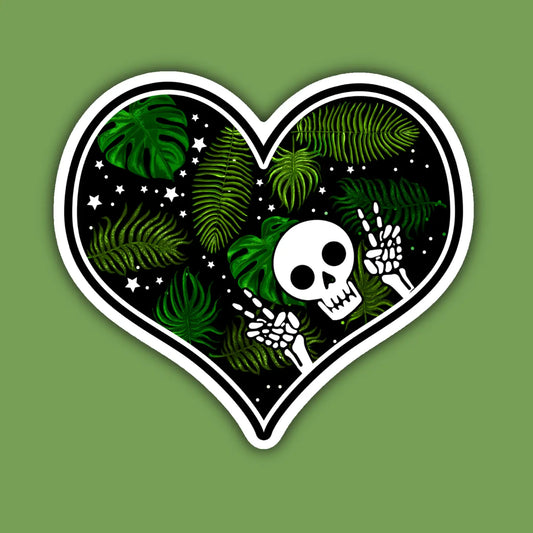 IM - Skull Plant Heart Sticker