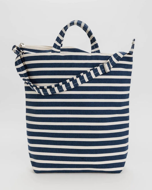 BAGGU - Zip Duck Bag, Navy Stripes
