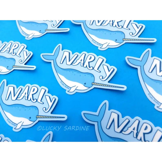 LS - Narwhal, Narly Sea Unicorn, Whale Vinyl Sticker