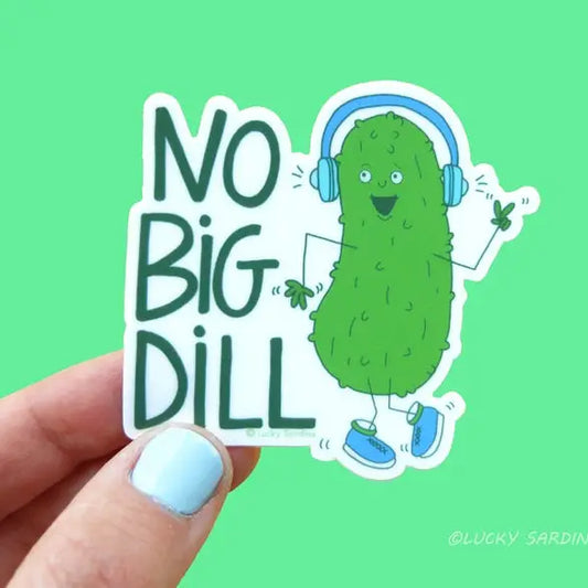 LS - Pickle No Big Dill, Retro Sneakers, Funny Vinyl Sticker