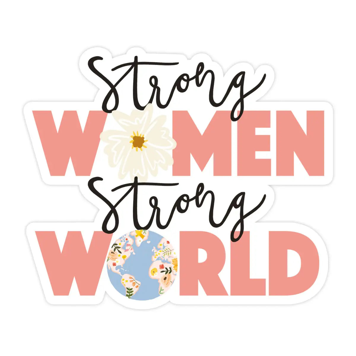BWS - Strong World Vinyl Sticker, Spring Gift