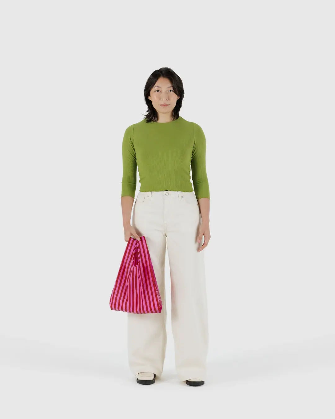 BAGGU - Baby BAGGU, Pink & Red Painted Stripes