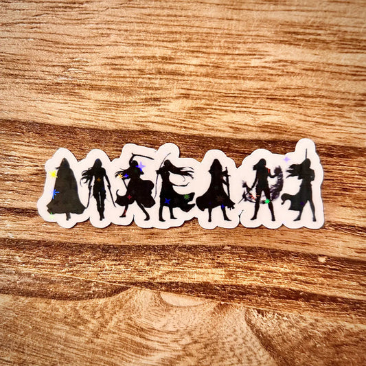 AN - Throne of Glass Silhouettes Sticker