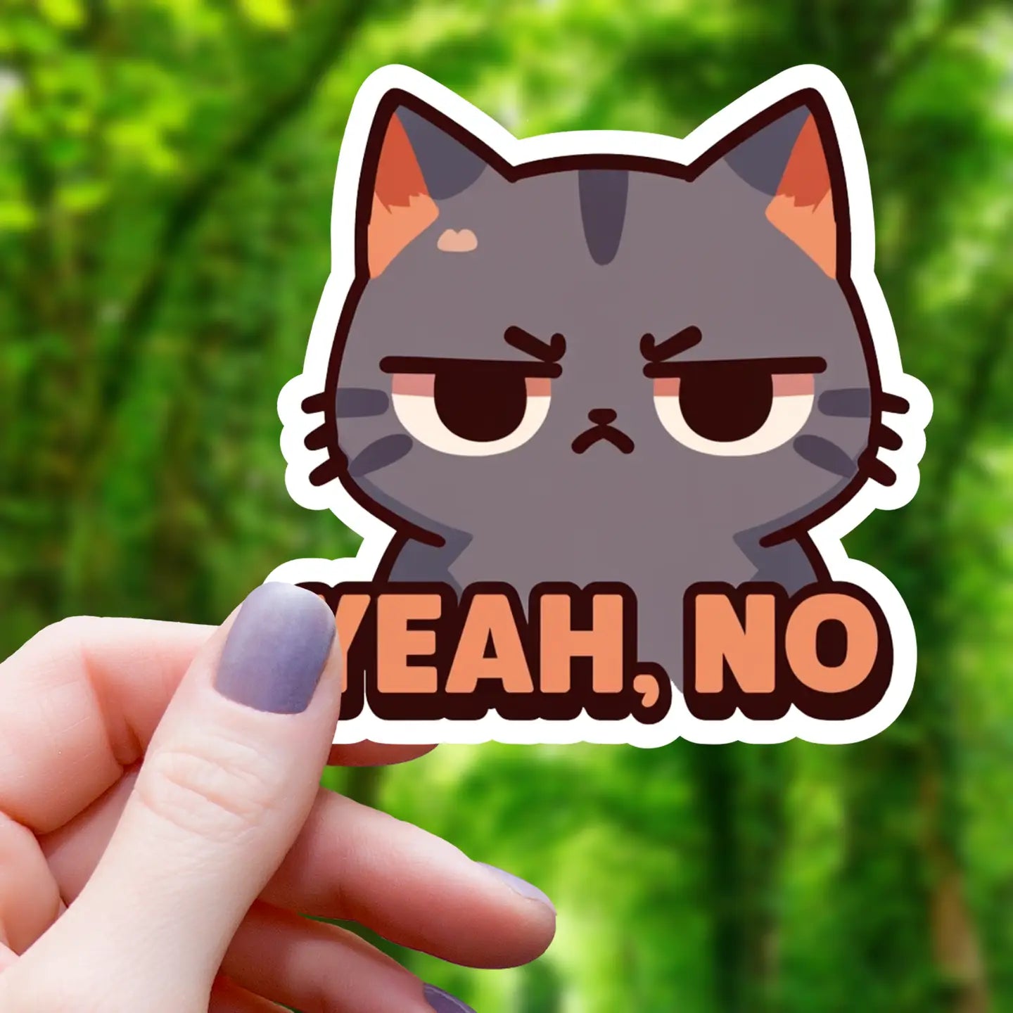 MGC - Yeah No Annoyed Cat Sticker