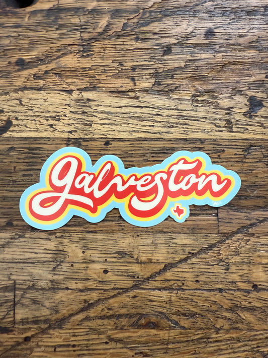 STICKER - Galveston Script