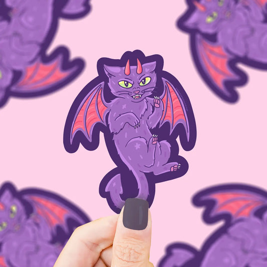 TS - Devil Kitty, Cat Lover, Evil, Demon, Kitten, Vinyl Sticker