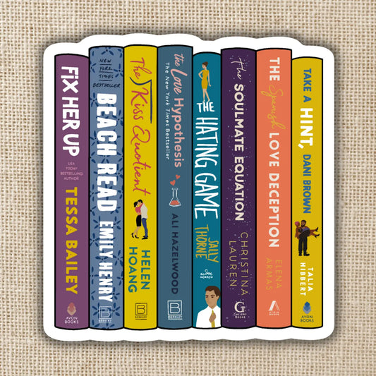 KOT - Romcom Book Stack Flag Sticker