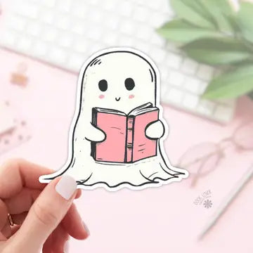 BLM - Ghost Reading Book Sticker