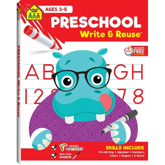 Preschool Write & Reuse Workbook