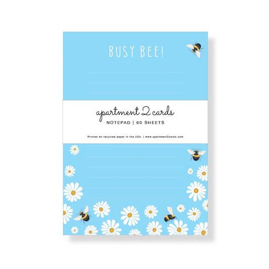 A2 - Busy Bee List Pad, 4.75x6.5" Notepad