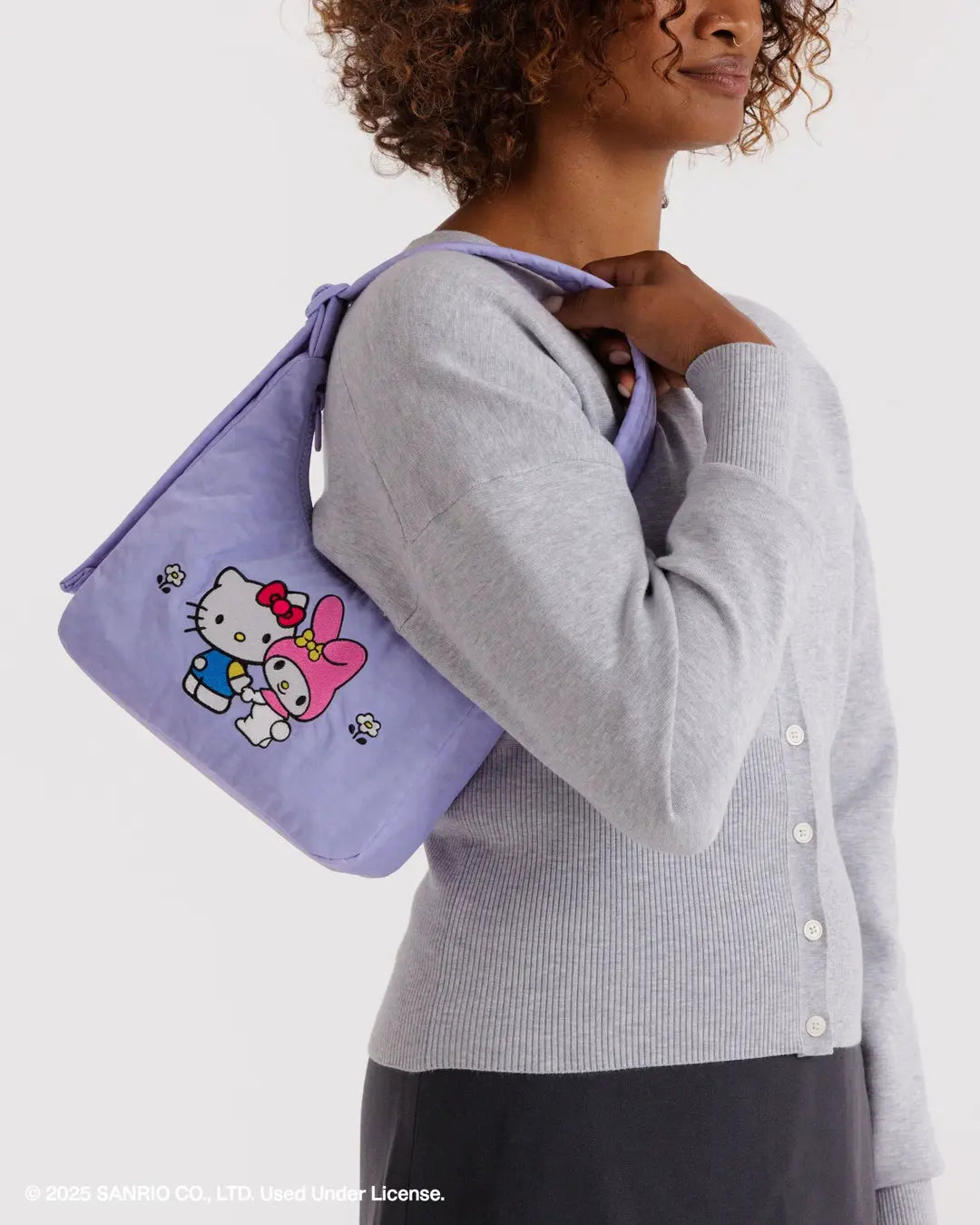 BAGGU - Mini Nylon Shoulder Bag - Embroidered Hello Kitty & My Melody